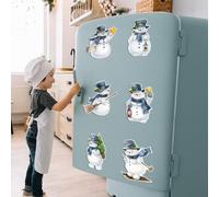 Novelty Festive Christmas Decorations Christmas Magnetic Refrigerator Magnet Snowman Gnome Holiday Decoration Magnetic Garage Door Sticker Christmas Tree Winter Decoration