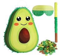 Novelty Fruit Avocado Pinata with Blindfold Bat Confetti for Baby Shower Fiesta Taco Tuesday Party Mexican Themed Party Decorations