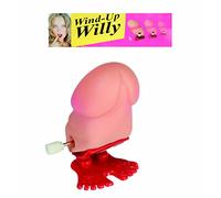 Novelty & Fun Wind Up Jumping Willy Penis - Top Selling Naughty Rude Practical Joke Prank Gag - Birthday Christmas Valentines Anniversary Hen Party Present Gift Idea - One Supplied