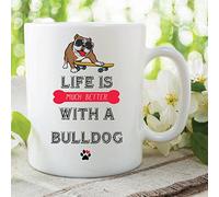 Novelty Funny Bulldog Mug Printed Ceramic Cups Dog Lovers Gift Present WSDMUG478