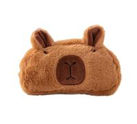 Novelty Funny Calm Down Brown Capybara Big Eyes Seagull Bird Big Mouth Green Frog Soft Stuffed Surface Fluffy Clothes Zipper Pencil Box Pencil Case Pencil Storage Holder Pouch Pen Bag -Capybara