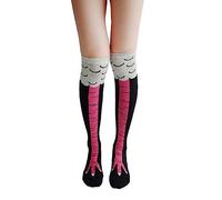Novelty Funny Crazy Chicken Feet Socks, 19.6 Inch Chicken Leg Socks, Chicken Feet Socks, Crazy Chicken Socks for Women Men Knee-High Turkey Black,Yellow,red 50cm(red)