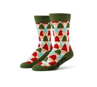 Novelty Funny Garden Gnome Crew Socks, Chillin' With My Gnomies, Size 6-11