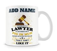 Novelty Funny Gift Mug for Work Colleagues and Lawyers - Arguing with A Lawyer Mug