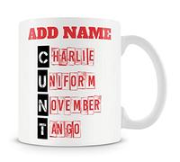 Novelty Funny Gift Mug for Work Colleagues - Charlie Uniform November Tango (C*nt)