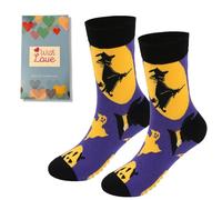 Novelty Funny Socks If You Can Read This Wine Crew Socks Casual Gifts Stocking Holiday Gifts, Witch Purple, One Size