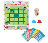Novelty Funny Toy Matching Memory Game for Kids Wooden Board Game Travel Toys for Boys Girls Road Trip Airplane Activity Camping Game Toddler Birthday (Green, 26.2X21.8cm)