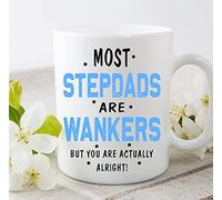Novelty Gift 11oz White Coffee Mug Step Parent Dad Stepdad Step-Dad Funny Rude Mug Present Birthday Father's Day Home Office Tea Cup