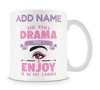 Novelty Gift for Beauticians - The Only Drama That I Enjoy is in My Lashes - Personalised Mug