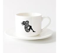 Novelty Gift Mug Inspirational Phrase Never Stop Dreaming Girl （6oz/175ml） Cappuccino, Latte Macchiato, Tea, Espresso，Sets Tea Cup with Saucers (White)