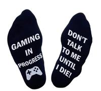 Novelty Gifts For Men Funny Socks GAMING IN PROGRESS DON'T TALK TO ME UNTIL I DIE Gamer Stocking Fillers For Teenage Gamer Socks Christmas Stocking Fillers Gift Ideas For Men Birthday