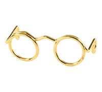 Novelty Glasses, W: 25 mm, inner size 9 mm, gold, 10pcs