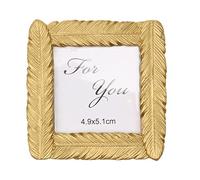 Novelty Golden Feather Small Photo Frame with Back Stand Wedding Party Favor