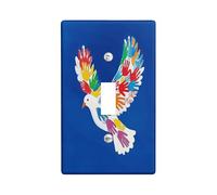 Novelty Graffiti Doves Decorative Light Switch Cover Plate 1 Gang Single Toggle, Funny World Peace Theme Electrical Faceplate for Kitchen Bathroom, Birds Switchcover Decor