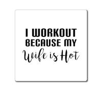 Novelty Gym Fitness Quote Men Women Gift Funny Workout Because Uncle Is Hot Exercise Saying Magnets 3" × 3"
