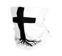 Novelty Half Face Scarf,Cross Roots Cute Evangelical I Love Jesus,Neck Warmer UV Protection Neck Gaiter for Sports Outdoor Running 26X30cm