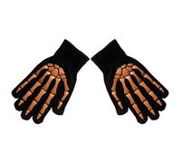 Novelty Halloween Glowing Claw Gloves Scary Cosplay Costume Full Finger Gloves Adult Unisex Gothic Knitting Gloves Halloween Claw Gloves Night Party Gloves Halloween Skeleton Gloves Scary Claw Gloves