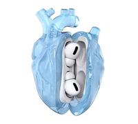 Novelty Headphone Case, Creative Heart Shape Earphone Case, Liquid Silicone Drop Protection Headphone Case for Airpodspro2/3/4 (Blue)