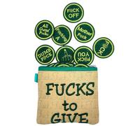 Novelty Humorous Zipper Pouch with 17 Different Sarcastic Sayings, Handmade Gag Gift for Stress Relief, Party Favors, Green, 3.14 Inches