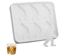 Novelty Ice Cube Trays, Sasquatch Shape Silicone Ice Cube Molds, Funny Popsicle Molds for Halloween Party Drinks, Easy Release & Dishwasher Safe