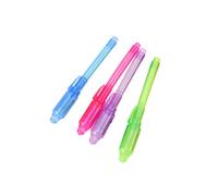 Novelty Invisible Ink Secret Message Pen with Built in UV Light Magic Marker Secret Message Pen 4pcs, Novelty