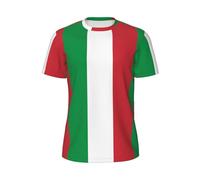 Novelty Italy Flag Unisex Casual 3D Print Short Sleeve T-Shirt Tees Fashion Fun Mens Womens T-Shirt Crew Neck Graphic Short Sleeve Tops Tees S-6XL