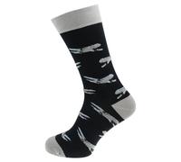 Novelty Jet Plane Aeroplane Design Cotton Rich Woven Socks, Dark Navy with Grey Accents, UK Size 5-12, Unisex Adult, Perfect for the Pilot in Your Life