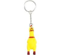 Novelty Keyrings, 2025 New Yellow Shrilling Screaming Chicken Keychain, Mini Rubber Squeeze Screaming Chicken, Gags and Practical Joke Pendant Keychain Prank Key Chain Novelty for Bags Keys Phones Key