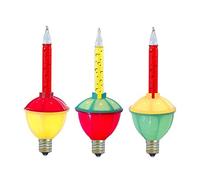 Novelty Lights, Inc. BUBBLE-3PK Tradtional Bubble Light Replacement 3 Pack, 1 Red, Orange, and Blue Bubble Fluid Light, C7/E12 Candelabra Base, 3 Pack (Only 3 Replacement Bubble Lights - No Stringer) by Novelty Lights