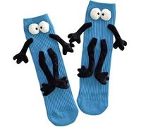 Novelty Magnetic Holding-Hands Socks for Kids, Funny Hand Leg Design, Ideal Gag Gift for Birthdays Holidays Daily Fun (Holding Hands Socks)