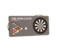 Novelty Man Cave Plywood Hanging Sign - Perfect Father's Day, Christmas Idea for Him - Reads 'The Man Cave: Dad's Property' - Prioritise Quality & Style! (smlsgn-ha23-theman)