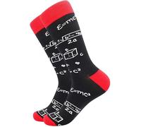 Novelty Math Crew Socks for Men Boys, Funny Crazy Science Dress Socks, Funky Stylish Design, Great Gifts for Math Lovers (Novelty Socks)