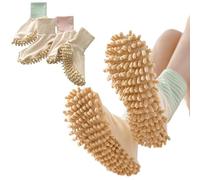 Novelty Microfiber Floor Cleaning Slipper Socks Non-slip Mop Shoe Socks MultifunctionalFloor Mop Socks That Can Sweep the Floor Soft Stain Removal and Water Absorption Strong Massage Slipper Socks, 2
