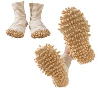 Novelty Microfiber Floor Cleaning Slipper Socks Non-slip Mop Shoe Socks MultifunctionalFloor Mop Socks That Can Sweep the Floor Soft Stain Removal and Water Absorption Strong Massage Slipper Socks, 2