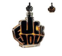 Novelty Middle Finger Whiskey Decanter Set,Funny Middle Finger Whiskey Decanter with Humorous Text,Multi-Purpose Beverage Container,Unique Bar Accessories & Gag Gift for Men Husband Friends (A#)