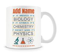 Novelty Mug for Scientist - Biology Physics Chemistry - Personalised Mug for Scientists