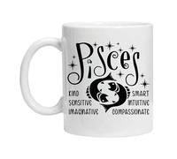 Novelty Mug Star Signs Pisces Mug Zodiac Tea Coffee Cup Astrology Positive Gift Ideas Birthday Chtistmas or Any Occasion February 19th to March 20th