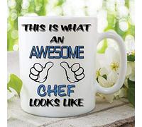 Novelty Mug This is What an Awesome Chef Looks Like Funny Birthday Gift Family Cook Ceramic Cup Work Office Humour Printed Cups Ceramic Mug