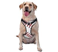 Novelty No Pull Dog Harness Adjustable American red line White Baseball Pet Vest Soft Control Training Handle for Small Medium Large Dogs