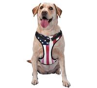 Novelty No Pull Dog Harness Adjustable red Blue White American Flag Pet Vest Soft Control Training Handle for Small Medium Large Dogs
