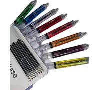 Novelty Nurse Pack of 8 Mixed Colour Syringe Pens (8 Extra Black Ink Refills included) Doctor Medical Student Radiographer Stationery Pen Set NHS Healthcare