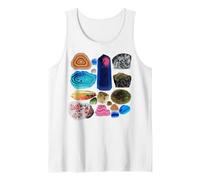 Novelty Ores Rocks Gemstones Collection Rock Husband Wife Tank Top, Men, White, Medium