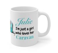 Novelty Personalised Caravan Lover Coffee Mug, White Ceramic, 11oz, Decorative Quote Design for Camping Enthusiasts