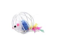 Novelty Pet Cat Funny Playing Toy Teal Fake Mouse In Cage Ball 1Pcs Beautiful design