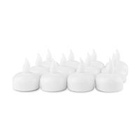 NOVELTY PLACE 12Pcs LED Floating Candles, Waterproof Flameless Tea Lights Flickering Cool White Light - Battery Operated Candles Decoration for Wedding, Thanksgiving, Christmas, Birthday Party