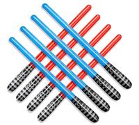 NOVELTY PLACE Inflatable Light Saber Blow Up Sword Stick Toys Set for Kids Costume Birthday Party Favors, 30 Inches (Pack of 8)