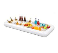 Novelty Place [LARGE SIZE] Inflatable Ice Serving Buffet Bar with Drain Plug - Salad Food & Drinks Tray for Party Picnic & Camping (Pack of 1)