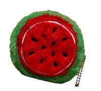 Novelty Plush Fruit Pouches Small Zippered Pocket Money Holder Kids Accessories Fruit Shape Plush Coin Purse