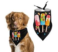 Novelty Popsicles Funny Summer Dog Bandana Puppy Cat Scarfs Bibs Washable Triangle Kerchief Pet Gifts