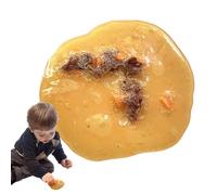 Novelty Pranks Fake Vomit Set - Gross Gag Toy for Party Prank Fun Scare Effects | Realistic Food Prop with Soft Rubber Material for Joke Surprise Use Item 3.9x3.9x0.2in